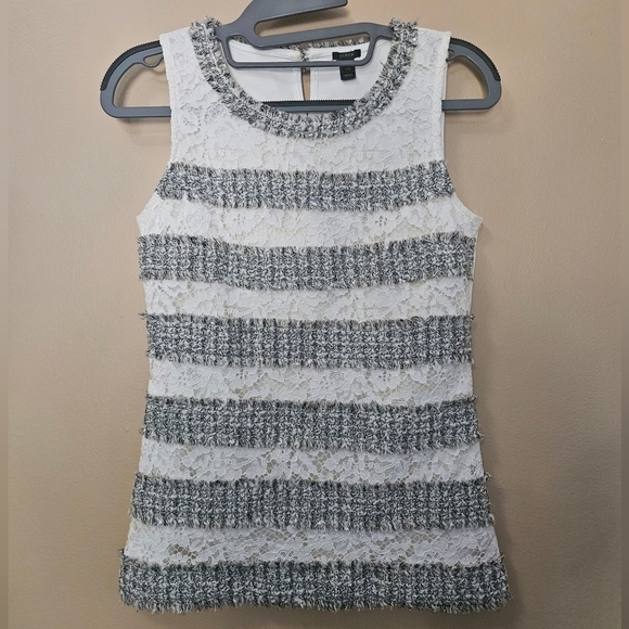 J Crew Women's Size XXS Multi Media Sleeveless Top Cotton/Wool Blend - Picture 1 of 5